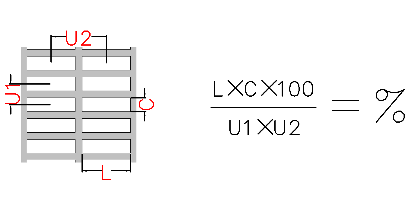 直排長方孔示意圖